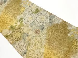 ふくれ織辻ヶ花・菱模様織出し袋帯